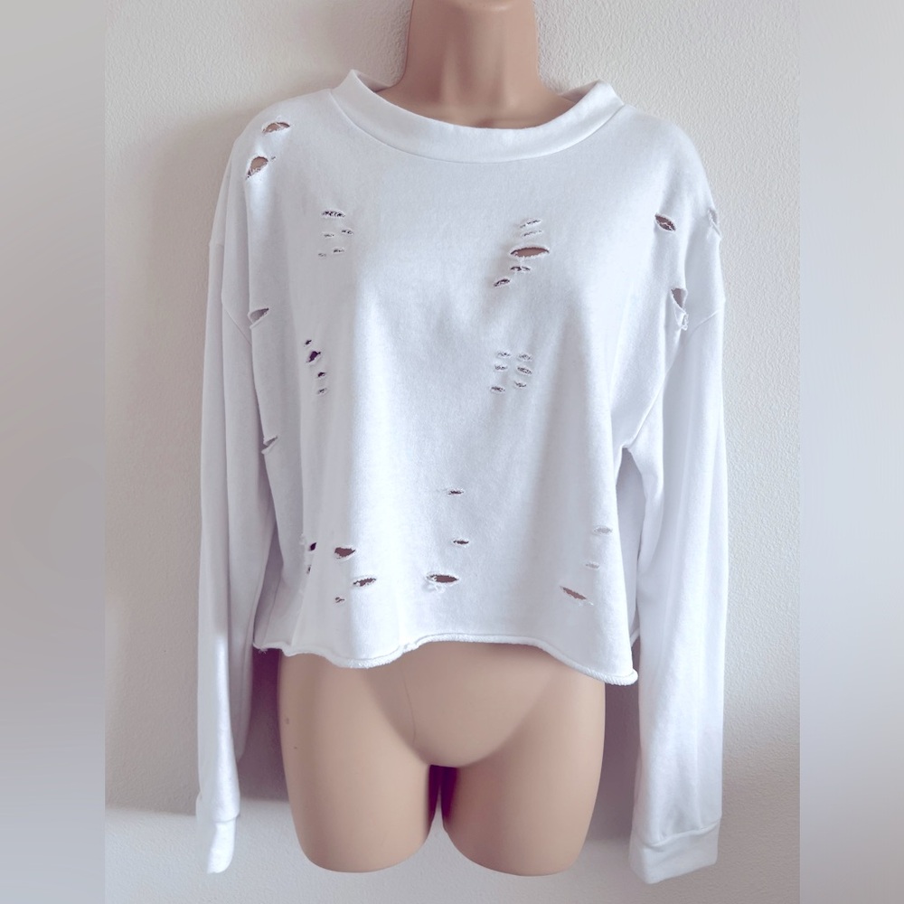 Lulus Distressed Terry Crew